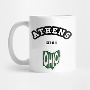 😼 Athens Ohio Strong, Buckeye State Map, Est 1811, City Pride Mug